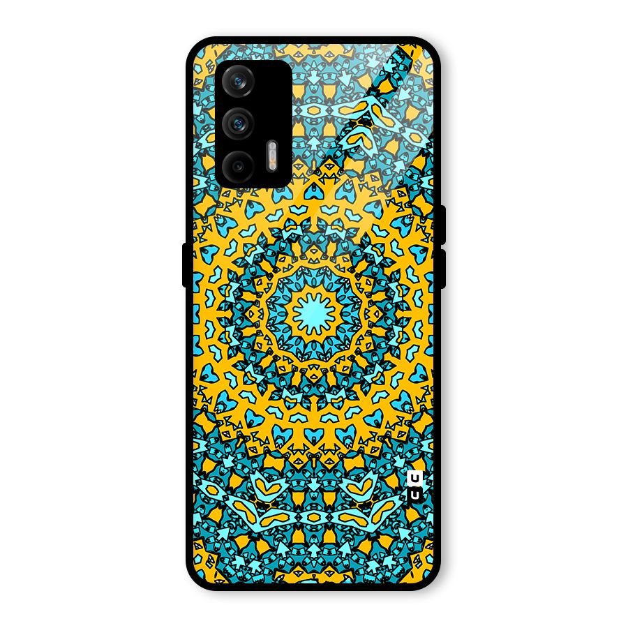Digital Mandala Art Glass Back Case for Realme GT 5G