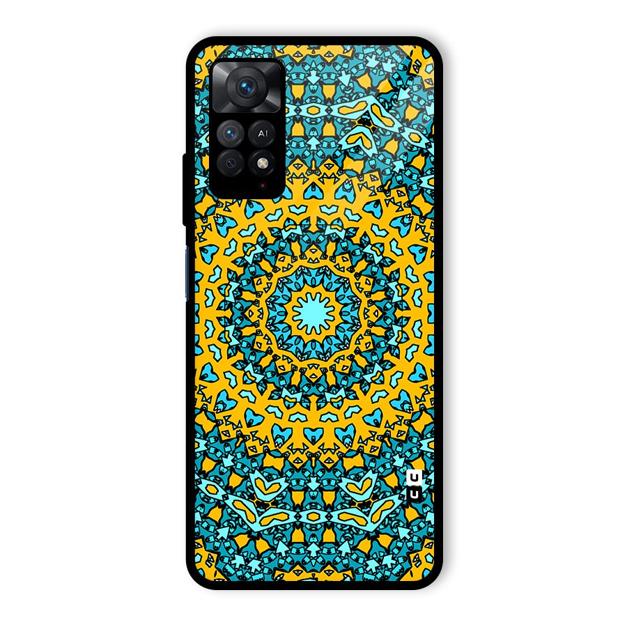 Digital Mandala Art Glass Back Case for Redmi Note 11 Pro