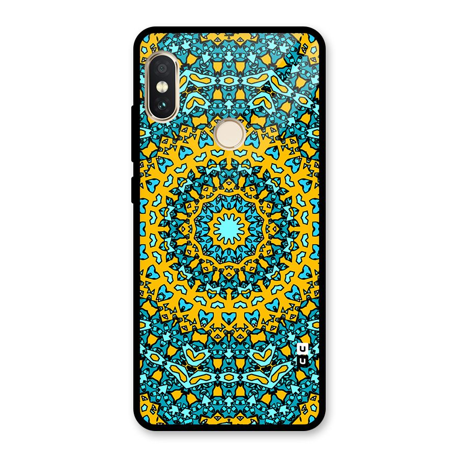 Digital Mandala Art Glass Back Case for Redmi Note 5 Pro
