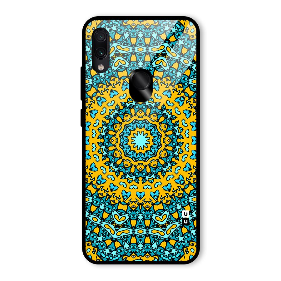 Digital Mandala Art Glass Back Case for Redmi Note 7S