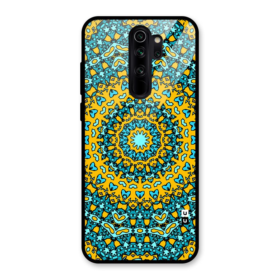 Digital Mandala Art Glass Back Case for Redmi Note 8 Pro