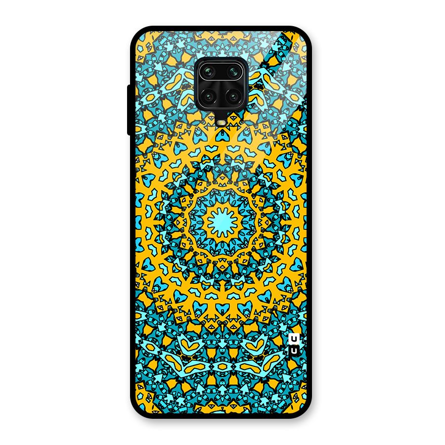Digital Mandala Art Glass Back Case for Redmi Note 9 Pro