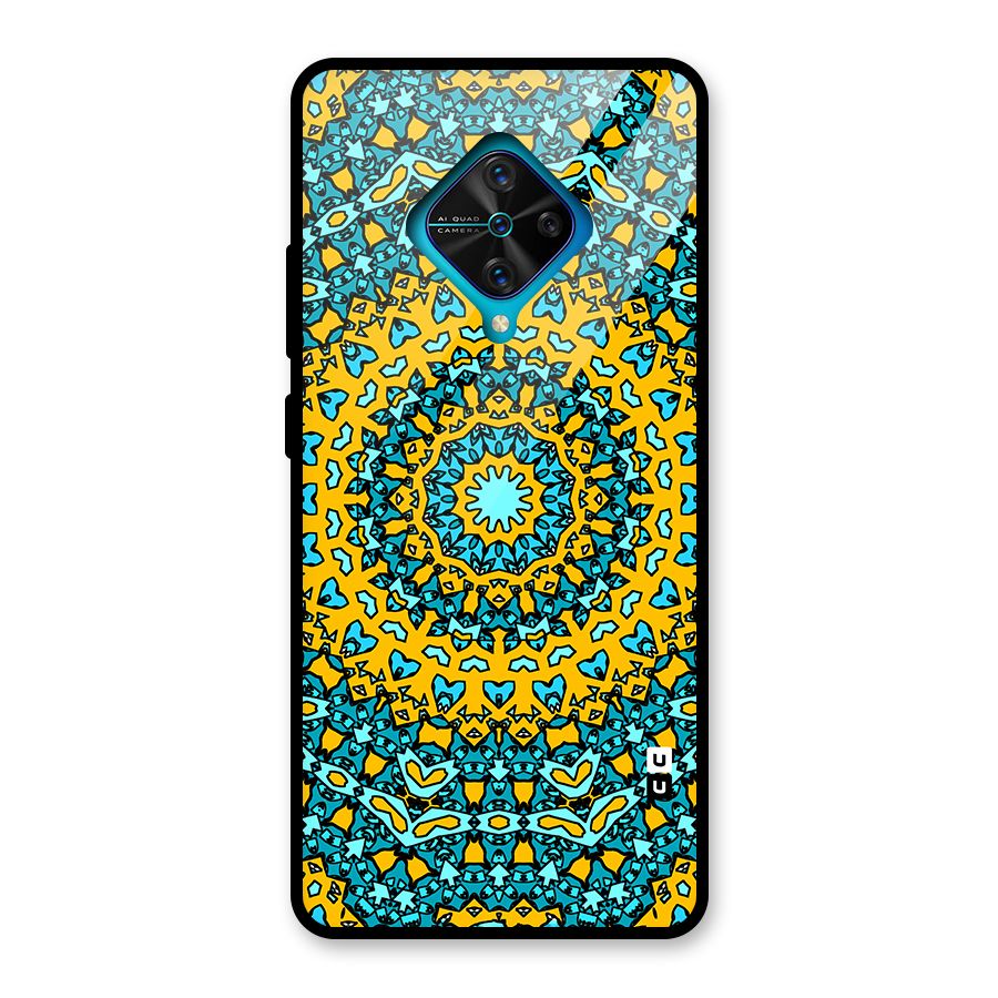 Digital Mandala Art Glass Back Case for Vivo S1 Pro