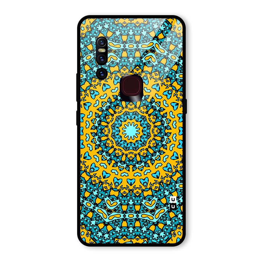 Digital Mandala Art Glass Back Case for Vivo V15