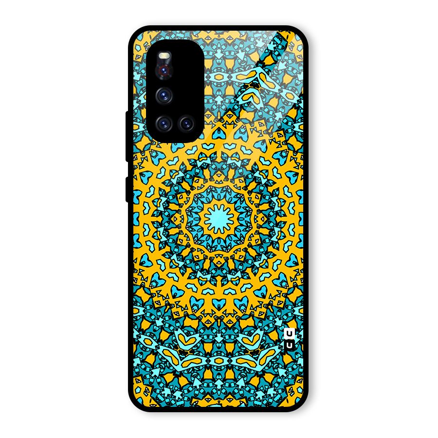 Digital Mandala Art Glass Back Case for Vivo V19