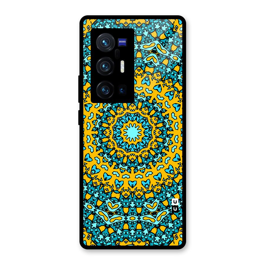 Digital Mandala Art Glass Back Case for Vivo X70 Pro Plus