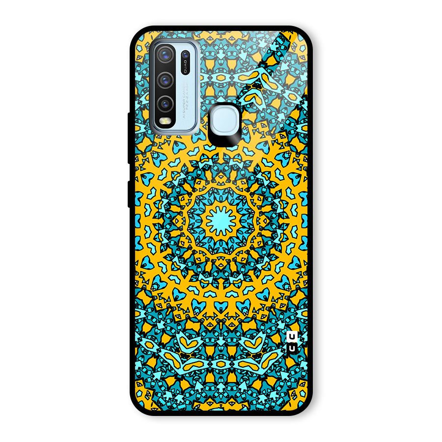 Digital Mandala Art Glass Back Case for Vivo Y30