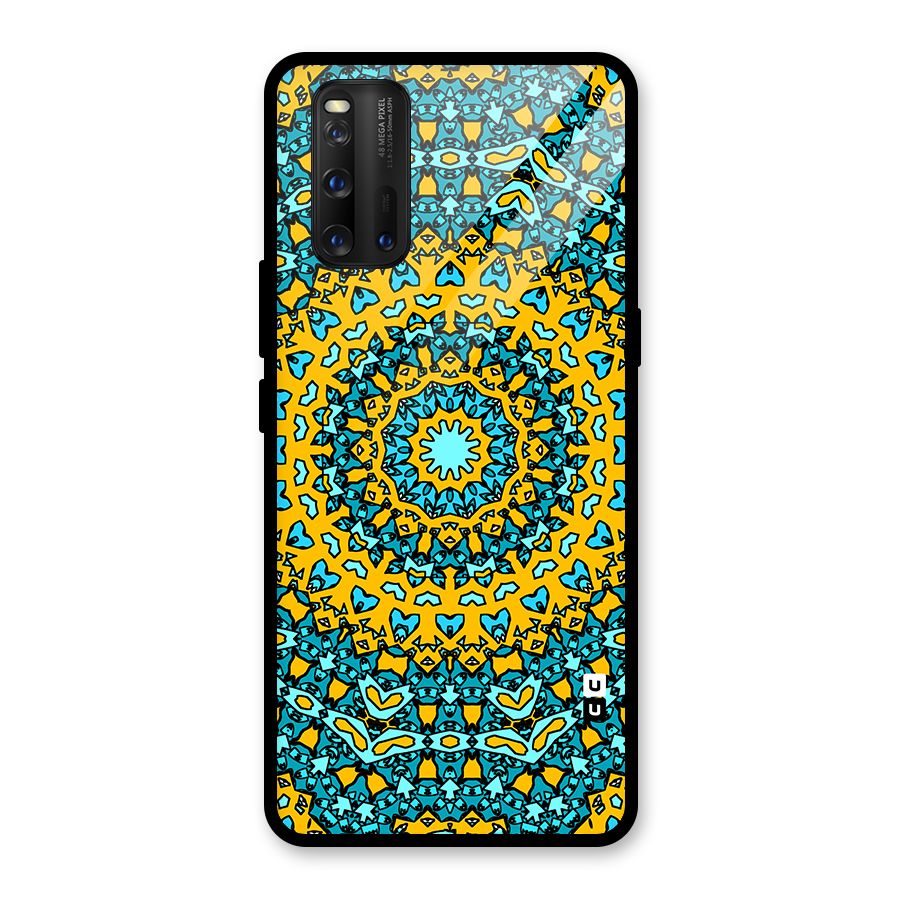 Digital Mandala Art Glass Back Case for Vivo iQOO 3