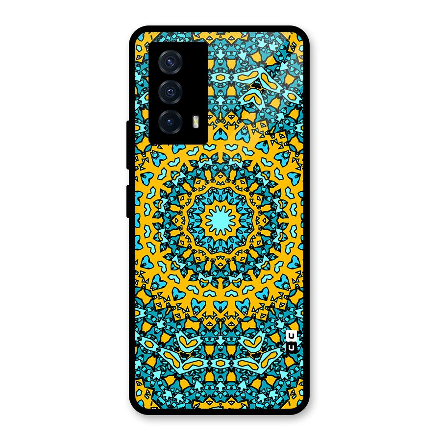 Digital Mandala Art Glass Back Case for Vivo iQOO Z5