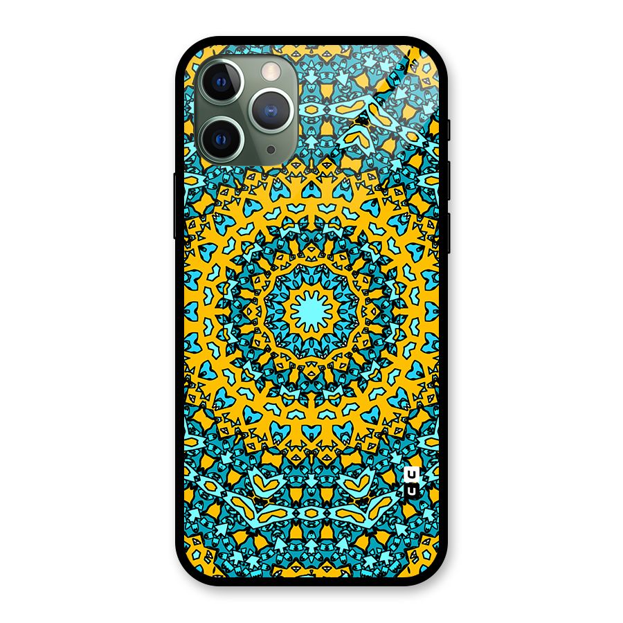 Digital Mandala Art Glass Back Case for iPhone 11 Pro