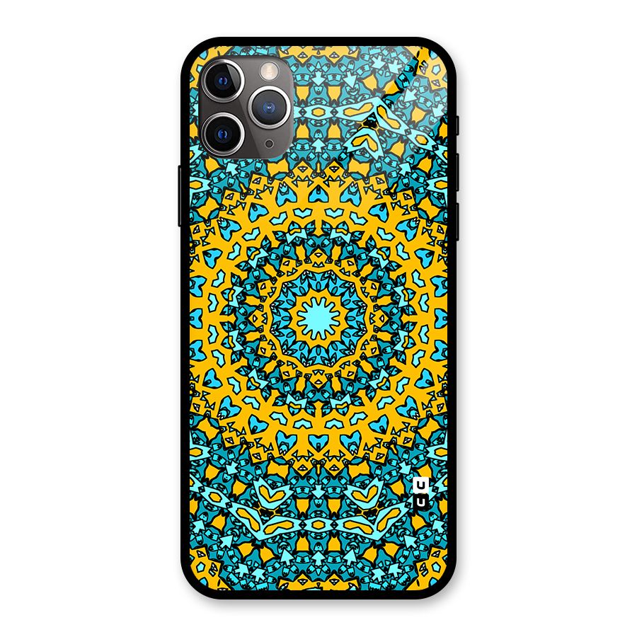 Digital Mandala Art Glass Back Case for iPhone 11 Pro Max