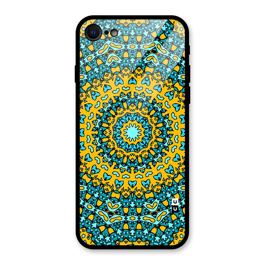 Digital Mandala Art Glass Back Case for iPhone 7