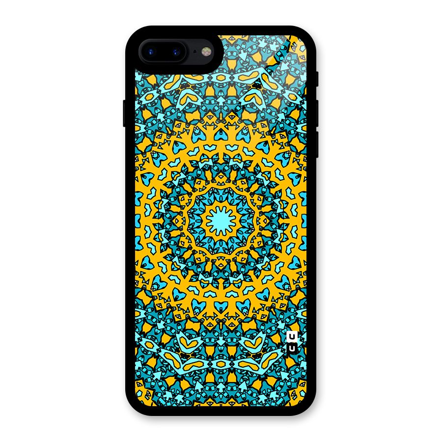 Digital Mandala Art Glass Back Case for iPhone 7 Plus