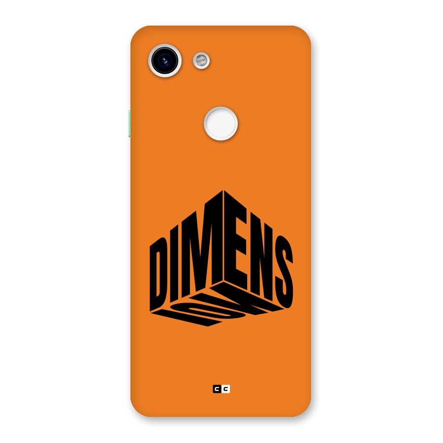 Dimension Typography Back Case for Google Pixel 3