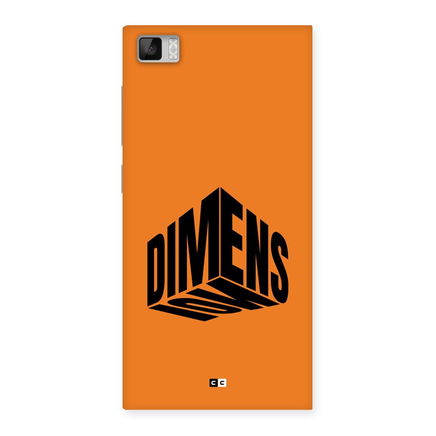 Dimension Typography Back Case for Mi3