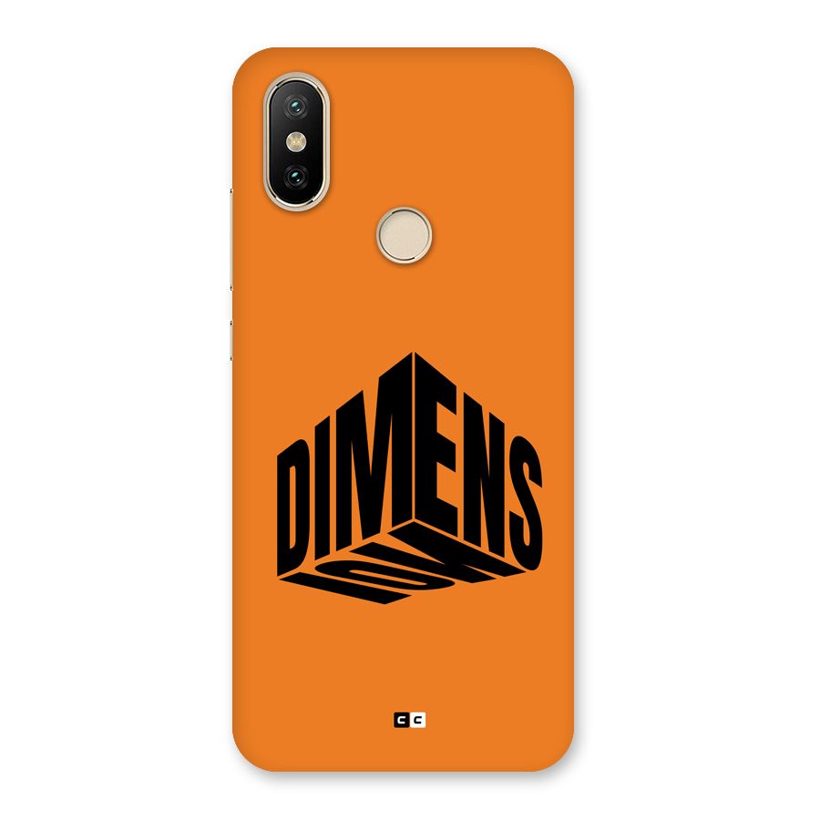 Dimension Typography Back Case for Mi A2