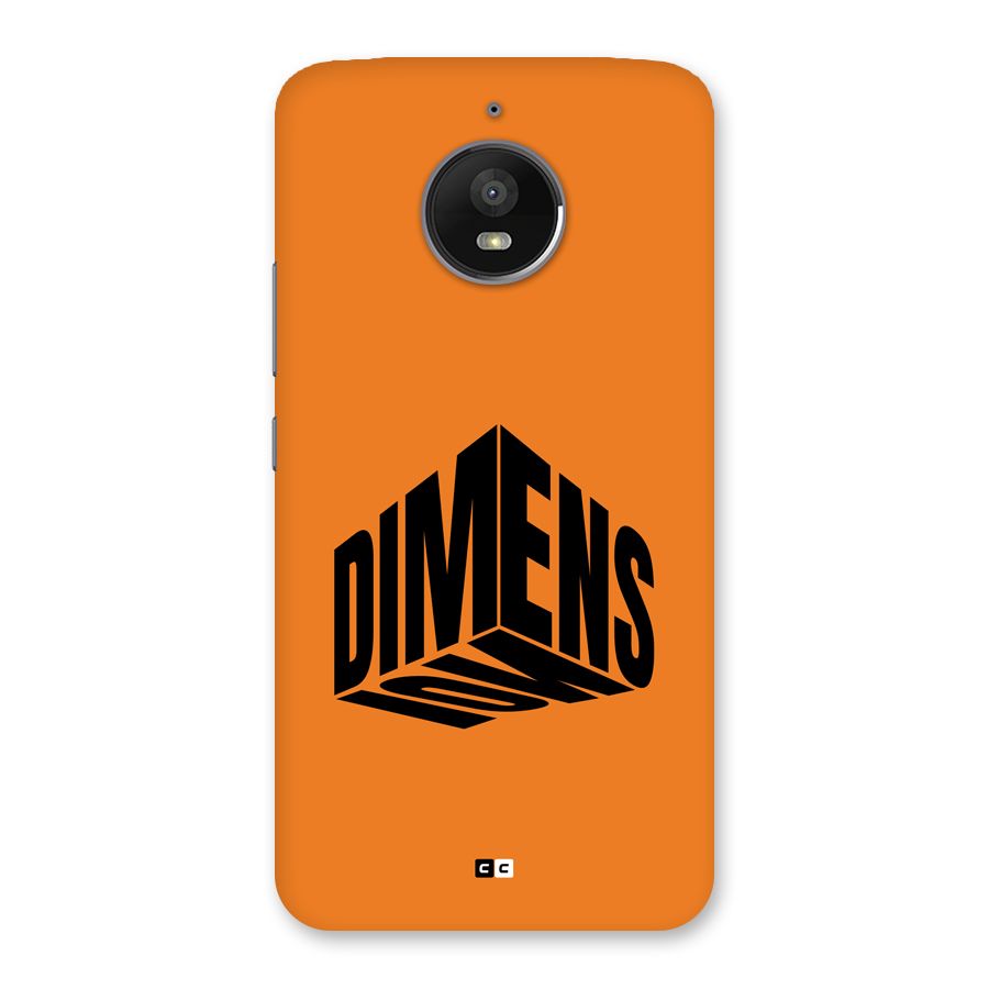 Dimension Typography Back Case for Moto E4 Plus