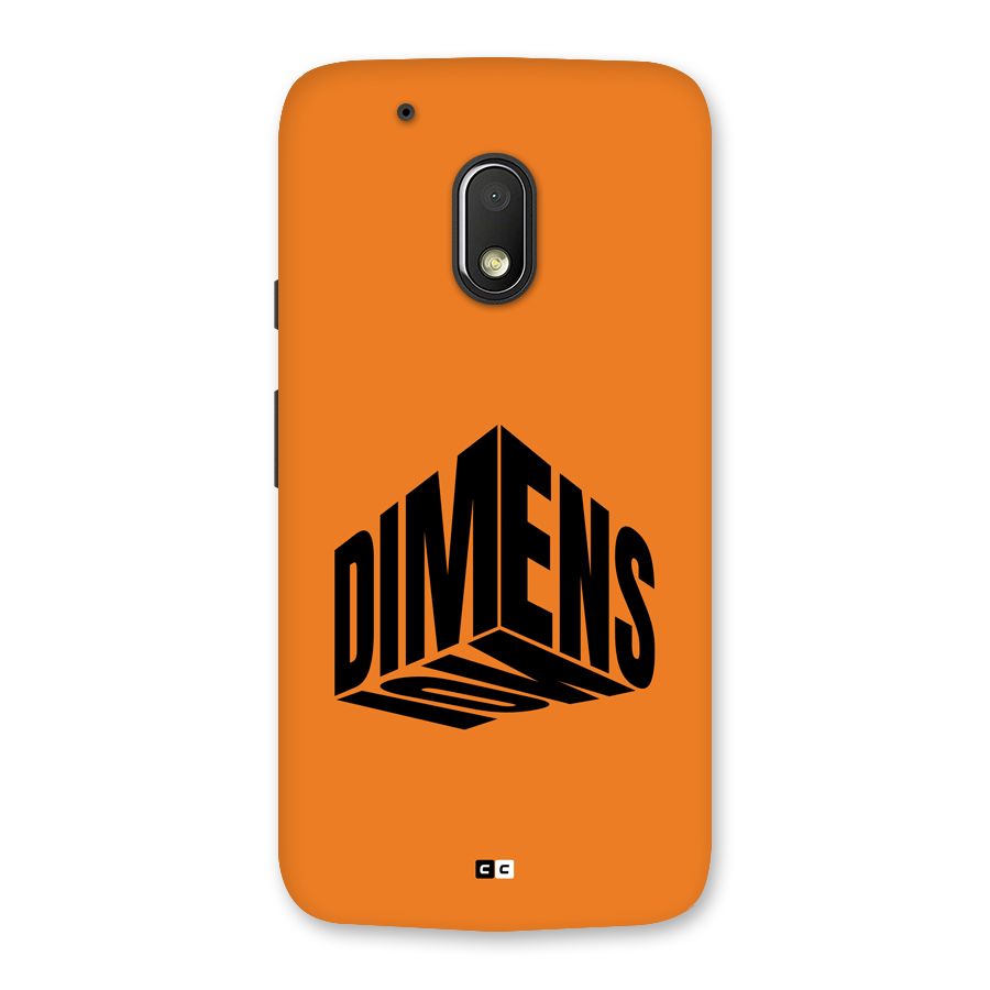 Dimension Typography Back Case for Moto G4 Play