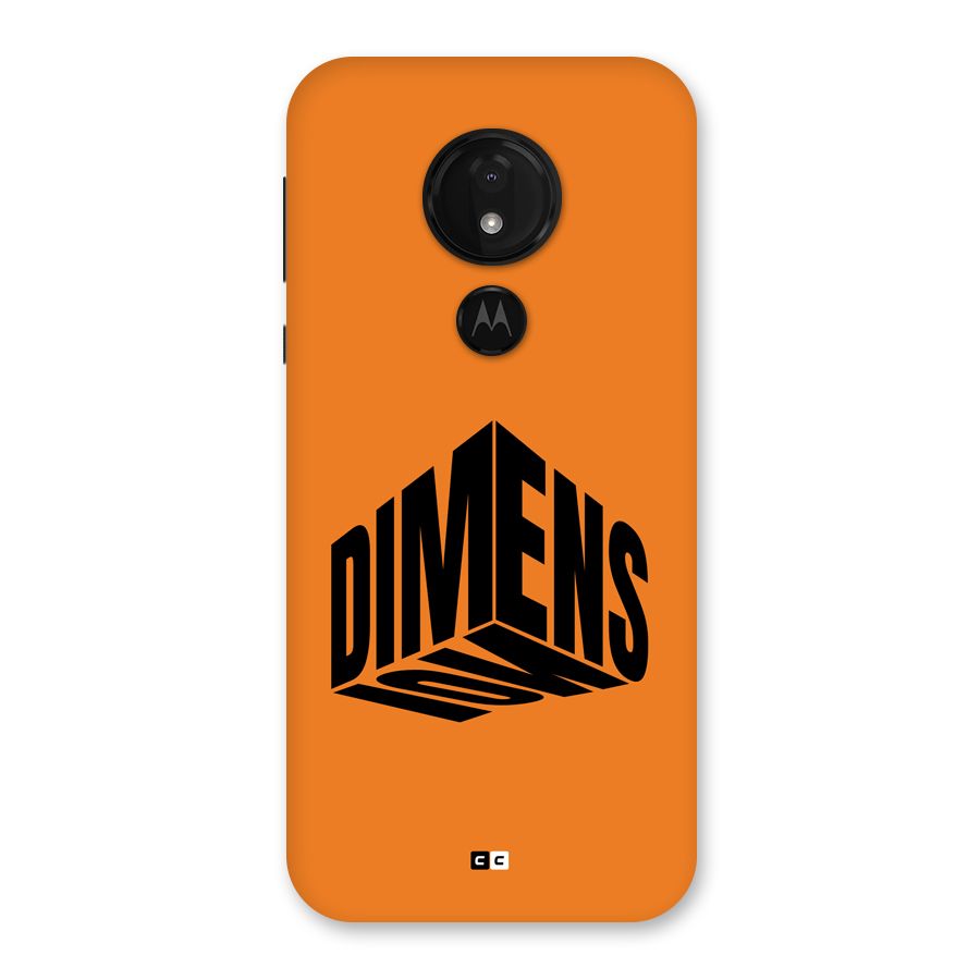 Dimension Typography Back Case for Moto G7 Power