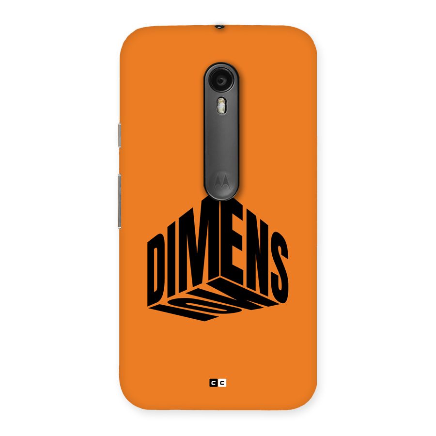 Dimension Typography Back Case for Moto G Turbo