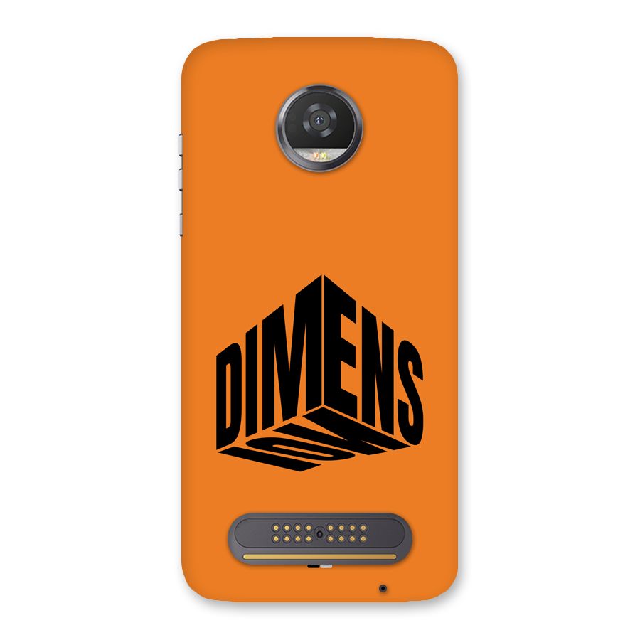 Dimension Typography Back Case for Moto Z2 Play
