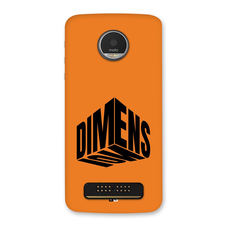 Dimension Typography Back Case for Moto Z Play