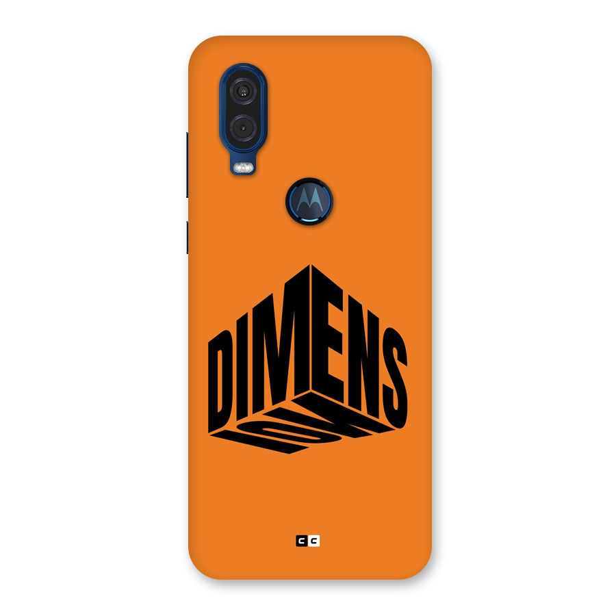 Dimension Typography Back Case for Motorola One Vision