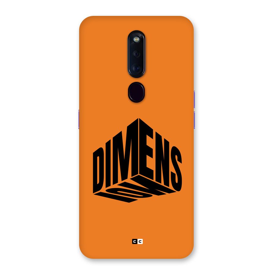 Dimension Typography Back Case for Oppo F11 Pro