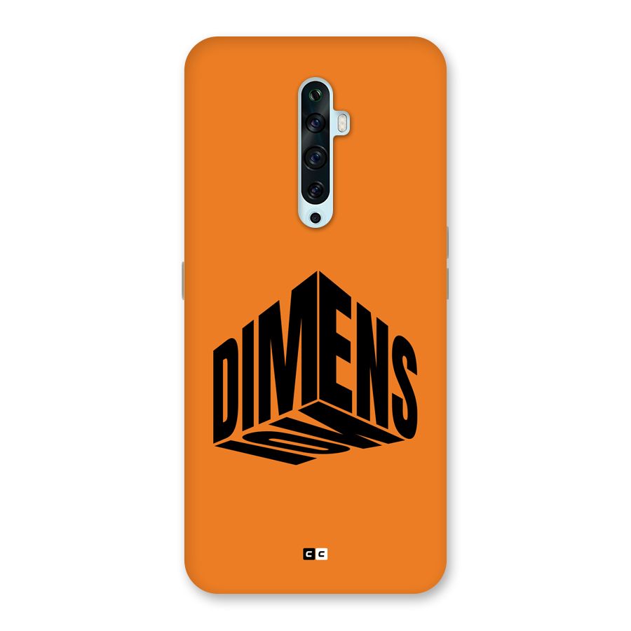 Dimension Typography Back Case for Oppo Reno2 Z