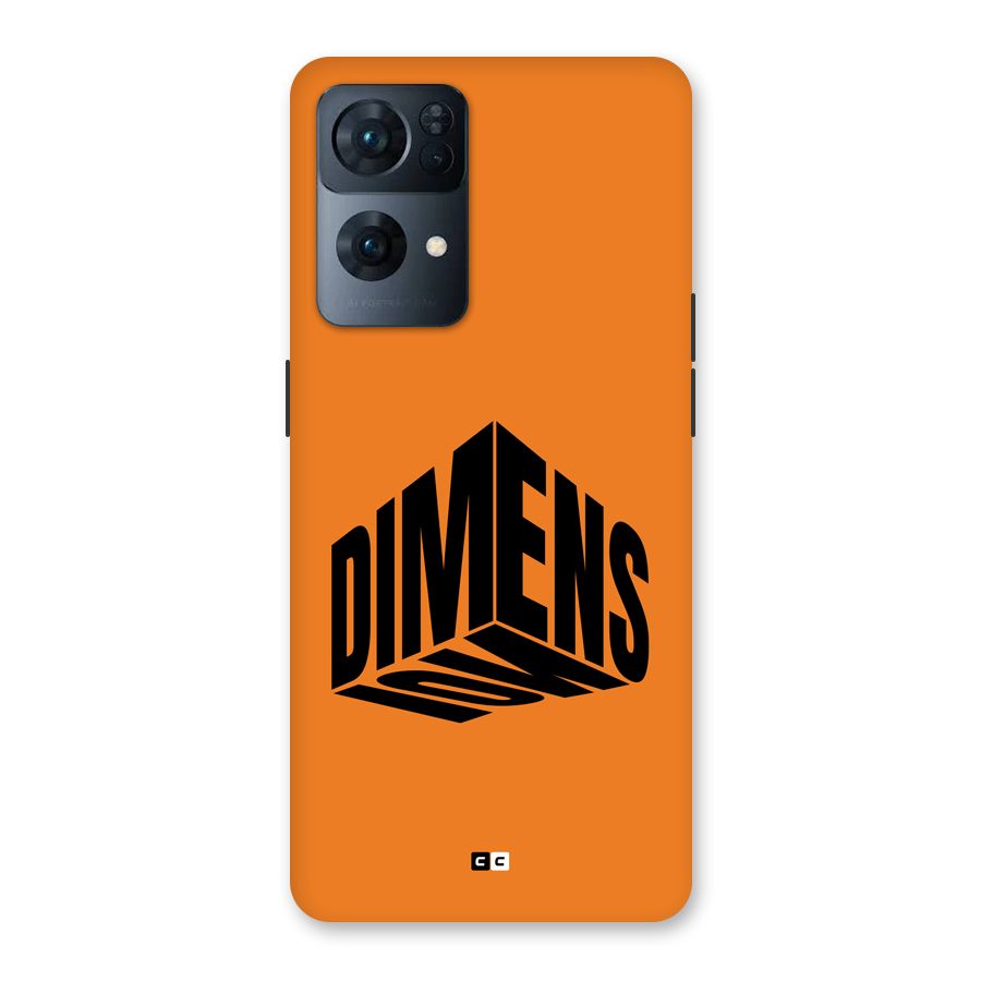Dimension Typography Back Case for Oppo Reno7 Pro 5G