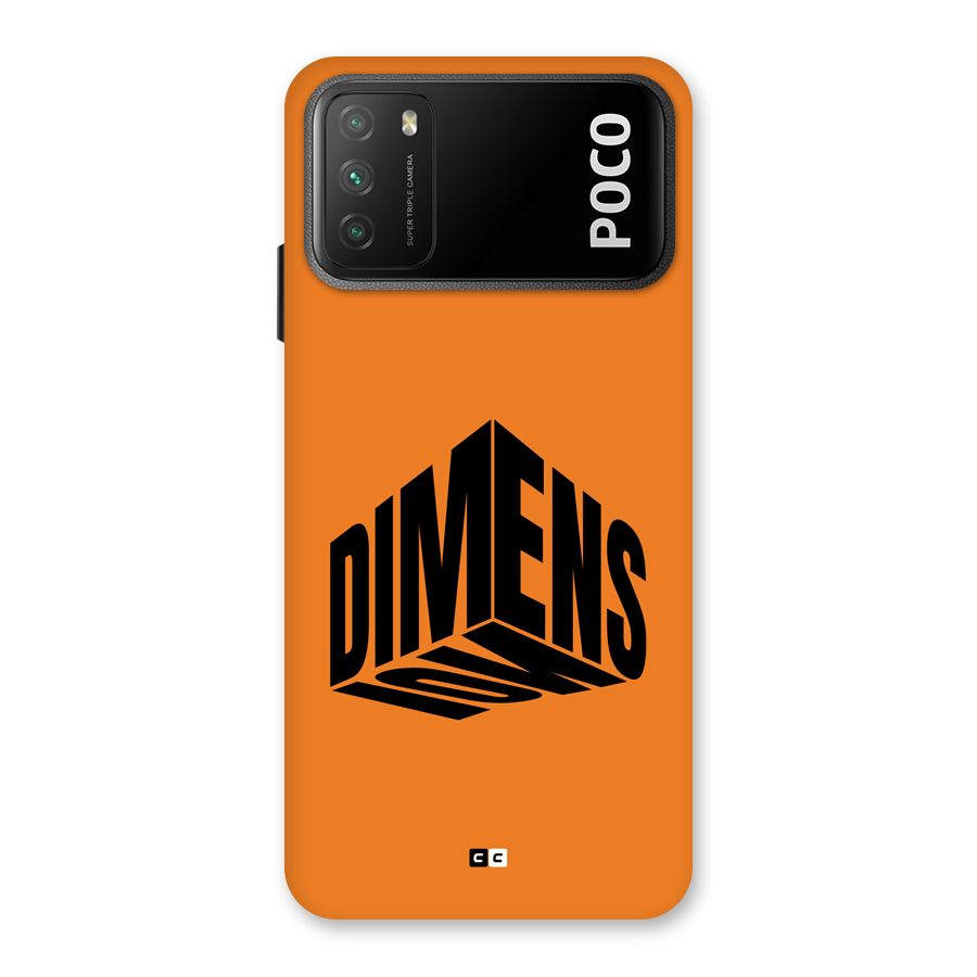 Dimension Typography Back Case for Poco M3