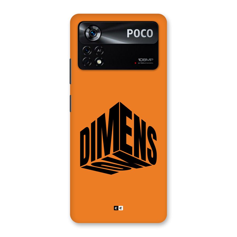 Dimension Typography Back Case for Poco X4 Pro 5G