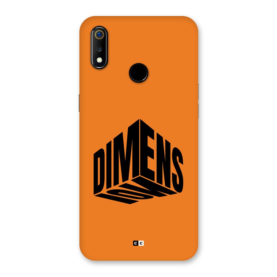 Dimension Typography Back Case for Realme 3