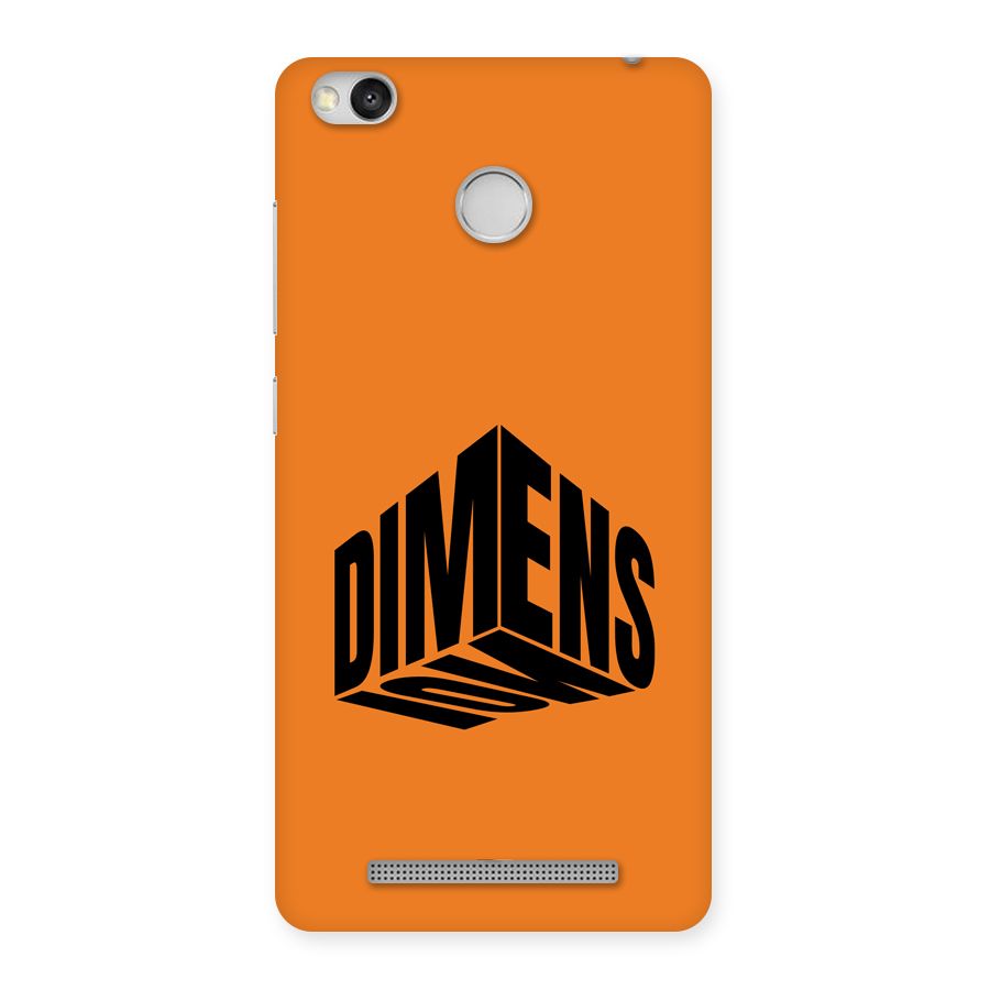 Dimension Typography Back Case for Redmi 3S Prime