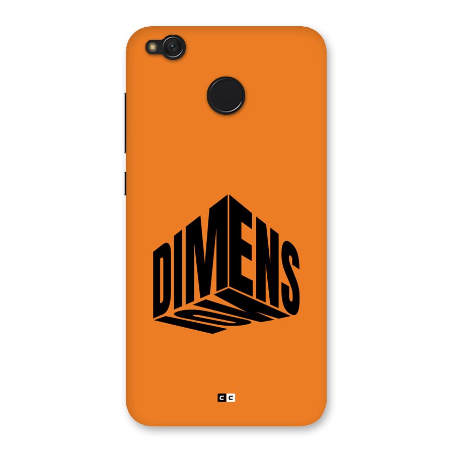 Dimension Typography Back Case for Redmi 4