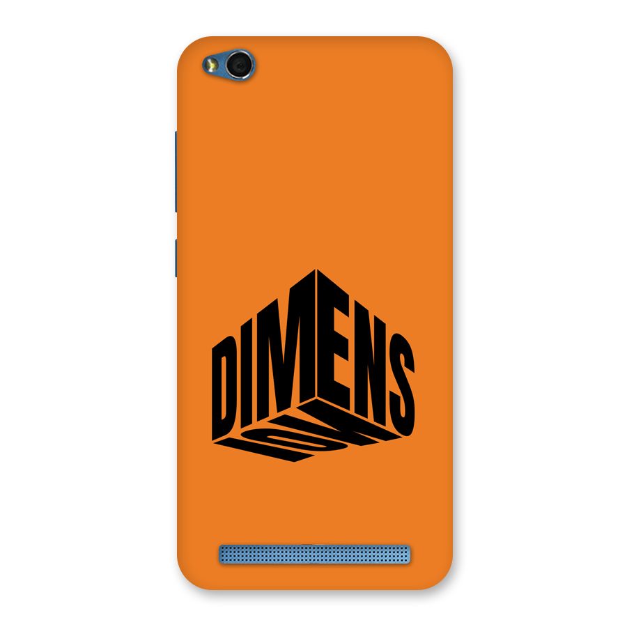Dimension Typography Back Case for Redmi 5A