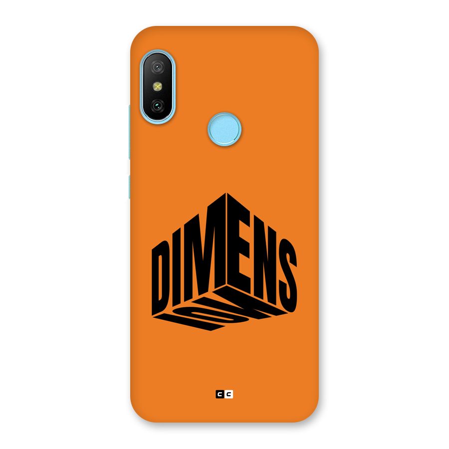 Dimension Typography Back Case for Redmi 6 Pro