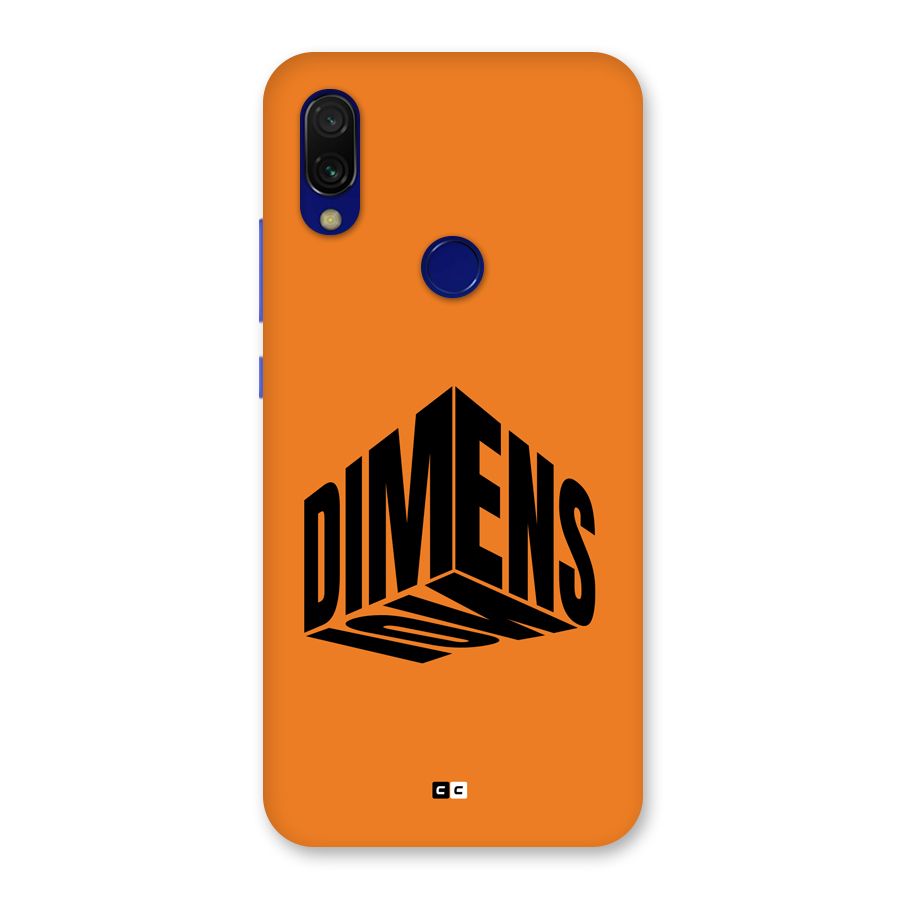 Dimension Typography Back Case for Redmi 7