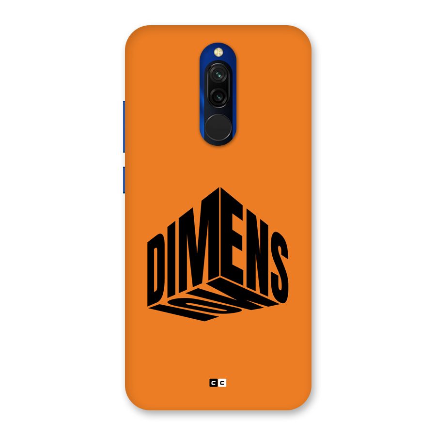 Dimension Typography Back Case for Redmi 8