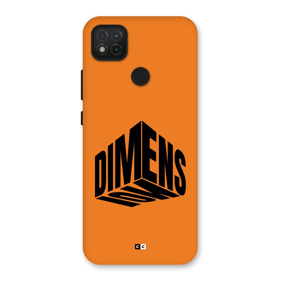 Dimension Typography Back Case for Redmi 9 Activ