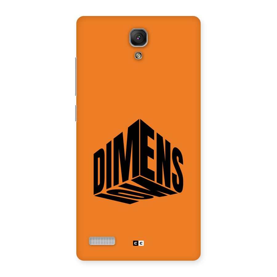 Dimension Typography Back Case for Redmi Note
