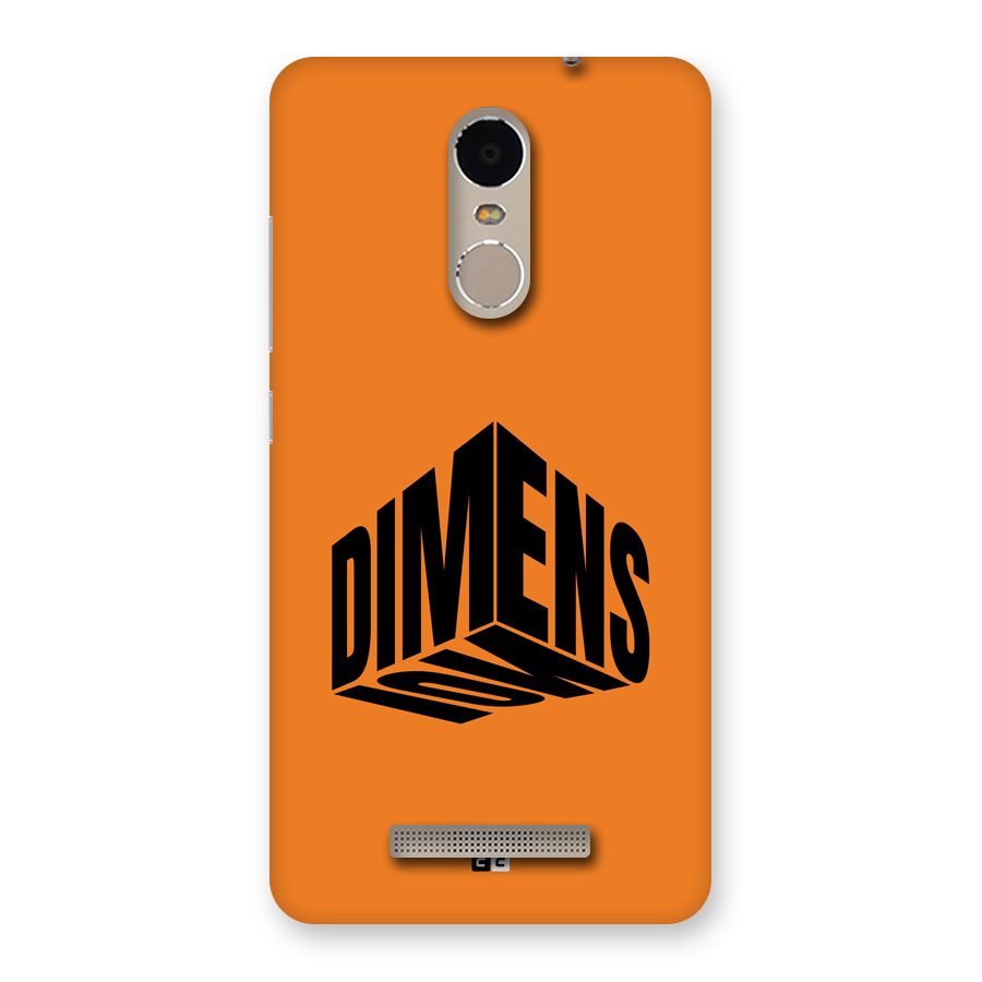 Dimension Typography Back Case for Redmi Note 3