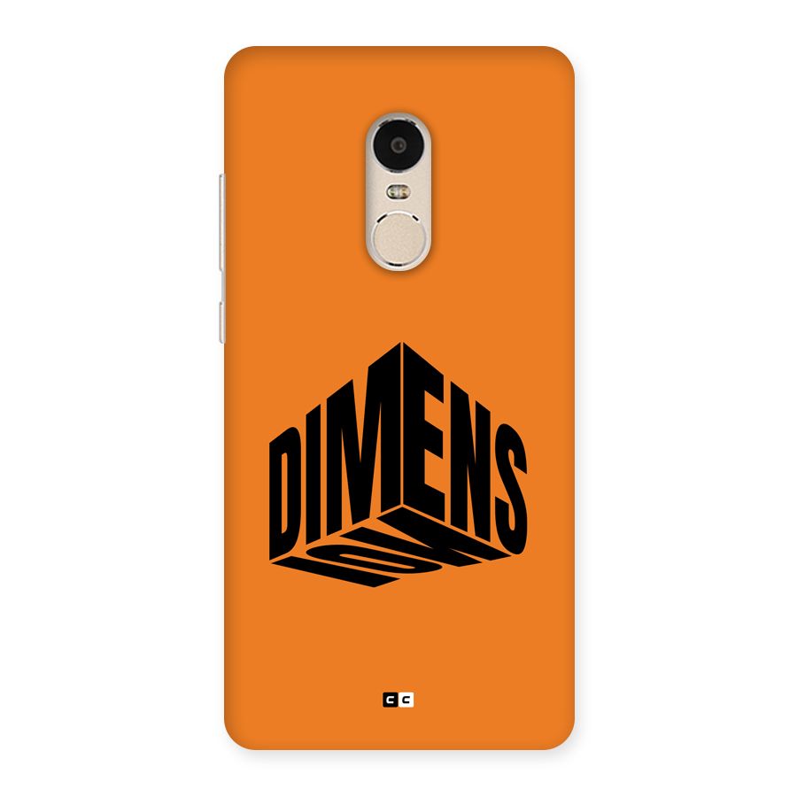 Dimension Typography Back Case for Redmi Note 4