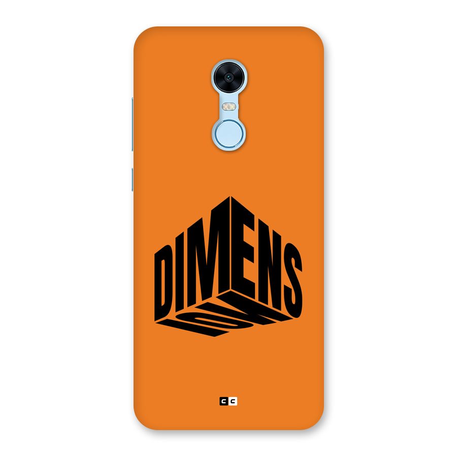 Dimension Typography Back Case for Redmi Note 5