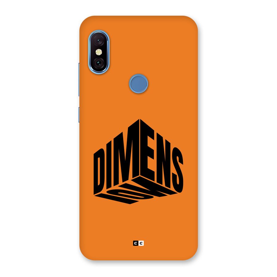 Dimension Typography Back Case for Redmi Note 6 Pro