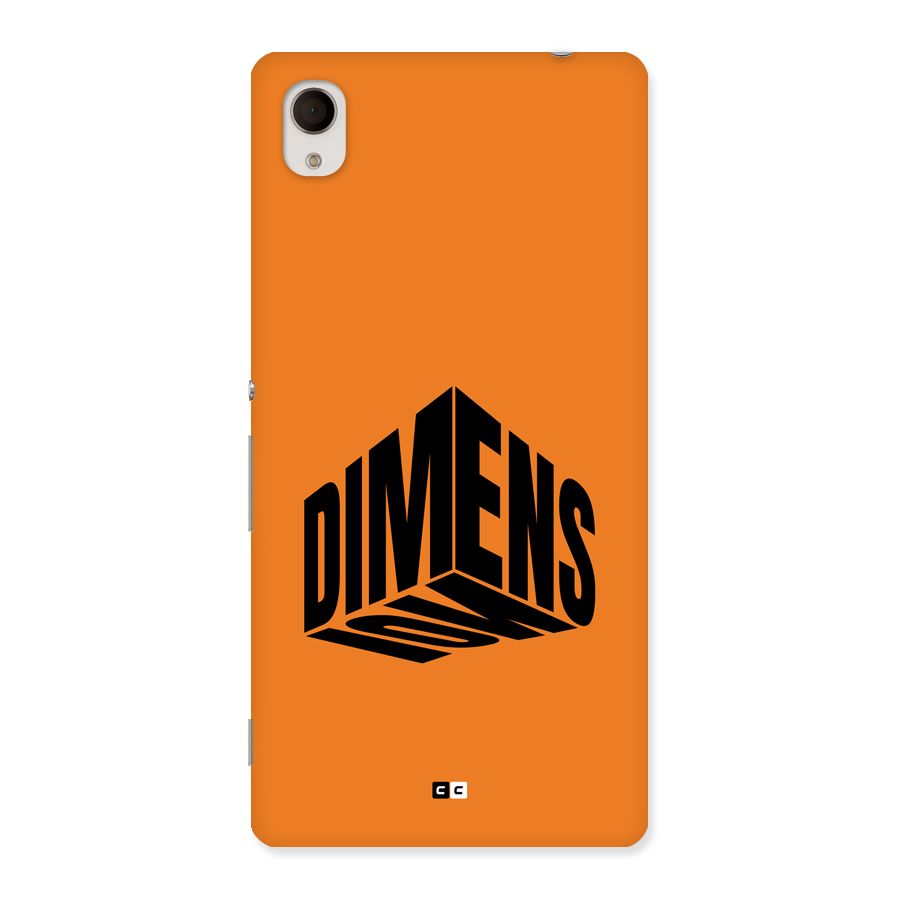 Dimension Typography Back Case for Xperia M4 Aqua