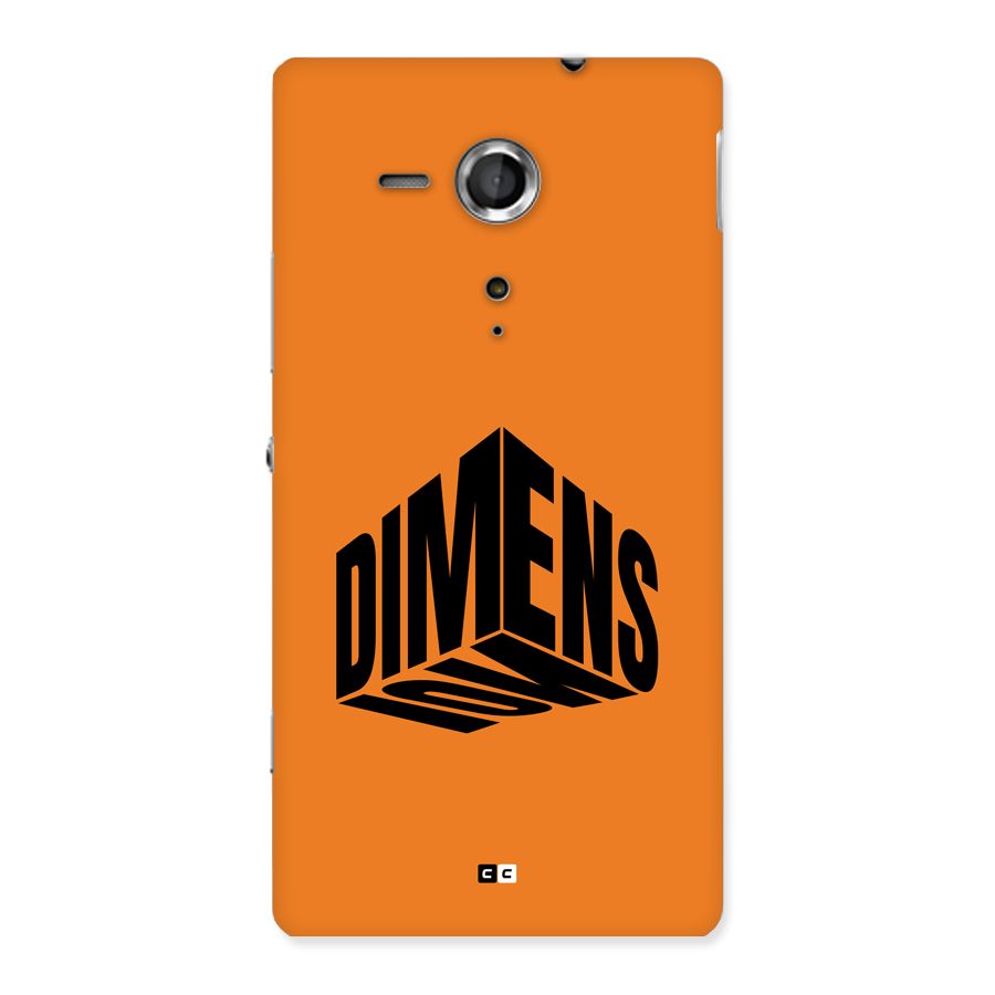 Dimension Typography Back Case for Xperia Sp