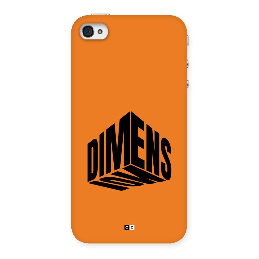 Dimension Typography Back Case for iPhone 4 4s