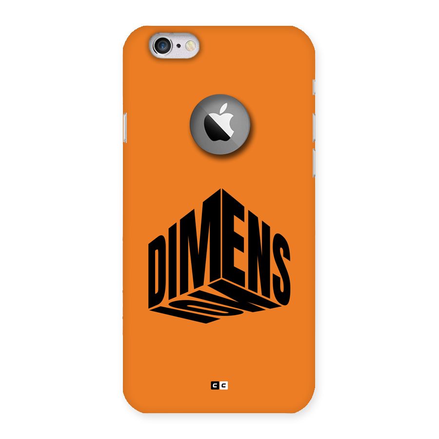 Dimension Typography Back Case for iPhone 6 Logo Cut