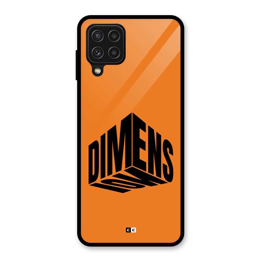 Dimension Typography Glass Back Case for Galaxy A22 4G